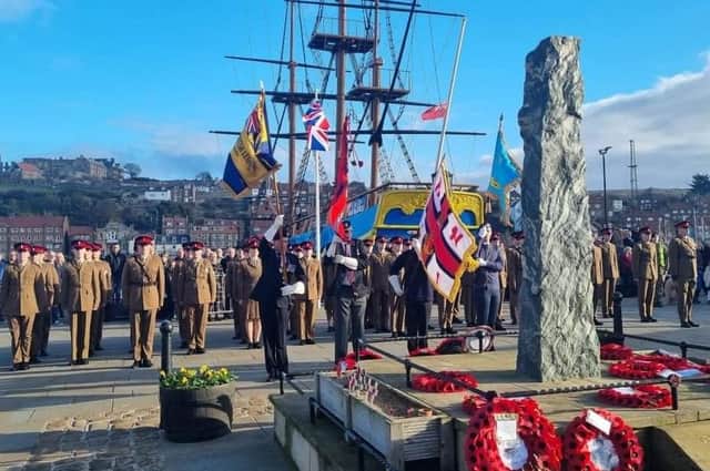 The Secular Remembrance service in Whitby in November 2021.
picture by Alan Wastell.
