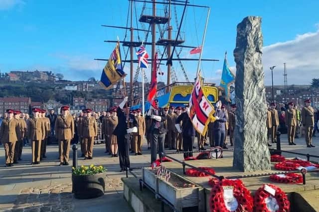 The Secular Remembrance service in Whitby in November 2021.
picture by Alan Wastell.