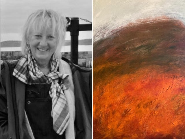 Pauline Brown is an artist, theatre designer and art therapist living and working in the North York Moors. She works primarily outdoors, and follows the changing seasons. Painting and drawing in the landscape around her, she uses the colours, textures, light and atmosphere of its ever changing moods and seasons as inspiration. Using a mixture of watercolour, graphite, oil bars and acrylic, her work layers colour and texture to capture the atmosphere of the moorland landscape.