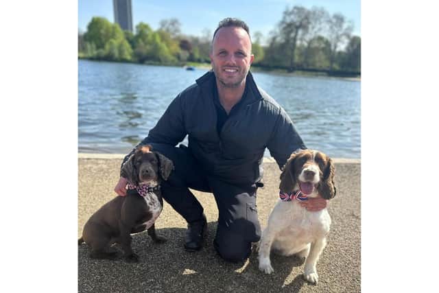 PC Gareth Gummerson and his canine colleagues, PD Milo and PD Isla