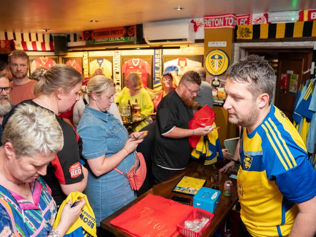 Shirts selling quickly at the Boro away kit launch event on Friday evening.