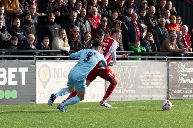 Boro's unbeaten run came to an end with a 2-1 loss at home to Southport. Photos by Wandering Photography