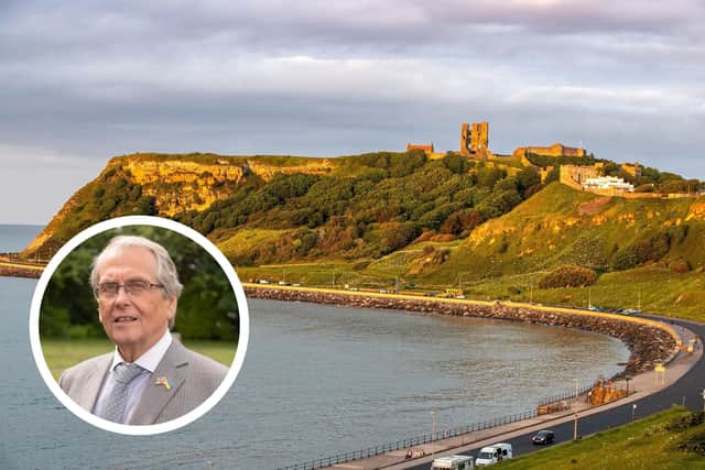 Scarborough, with Coun David Chance pictured inset.