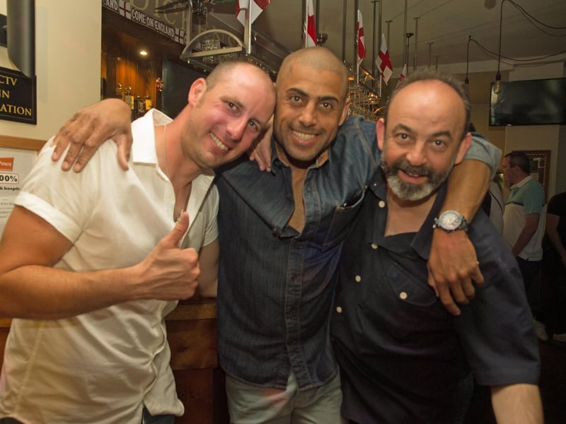 Pals Gino, Sunny & Dean chilling in The Dickens Bar & Inn.