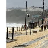 The scene on The Foreshore at Scarborough this morning. Photo: North Yorkshire Local Resilience Forum.