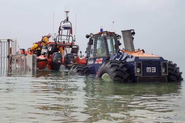 Flamborough RNLI were called to assist a paddleboarder in difficulty off the coast near Sewerby