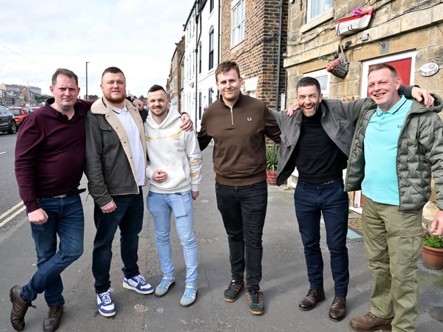 These lads are about to move on to the next pub. photo: Richard Ponter