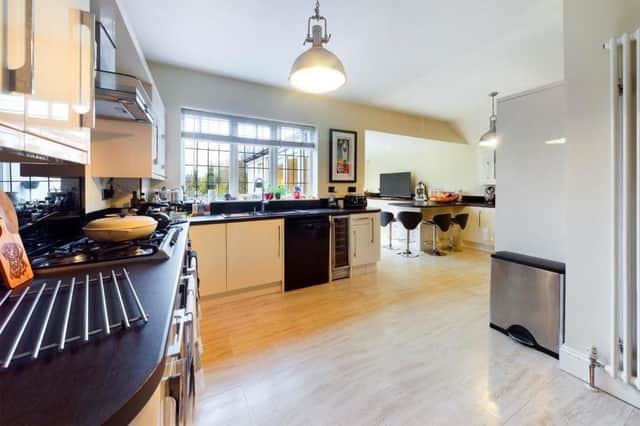 The living kitchen and open plan interior of this beautifully presented three-bedroom detached home, on the south side of Bridlington.