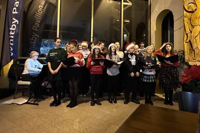 Fyling Hall choir perform at Whitby Pavilion.