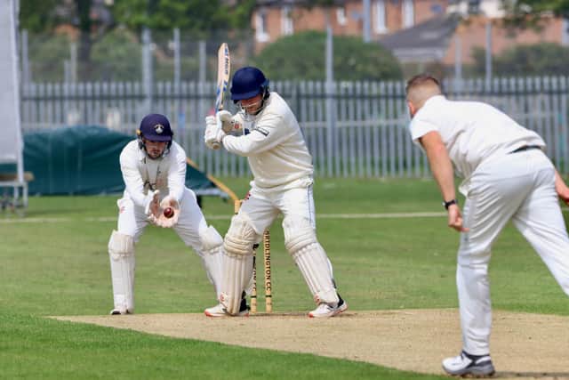 The hosts in batting action against Patrington.