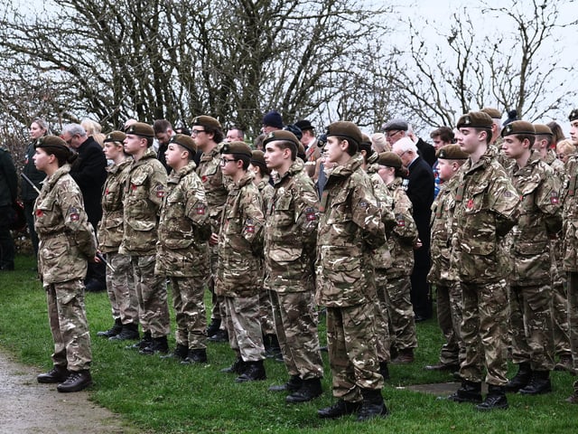 Army cadets pay their respects