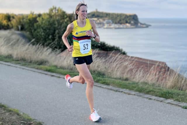 Anna Giddings was the first SAC finisher, and first female overall, at the Woodlands Scarborough parkrun.