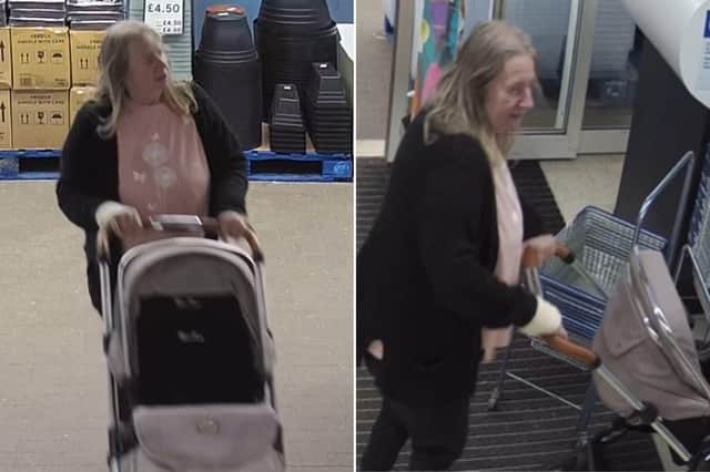 North Yorkshire Police have released CCTV footage images of a woman they would like to speak to following the theft of a pushchair in Filey.