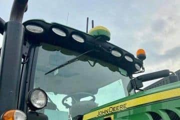 A John Deere Star Fire GPS receiver was stolen from a tractor while it was stored in a covered barn.