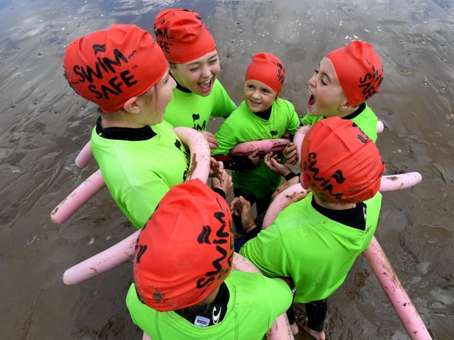 The RNLI’s key water safety advice for seven to 14 year-olds is to stop and think, always swim in a safe place, stay together and always swim with an adult, younger children should always be within arms-reach.