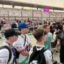 Unity Racing of Scarborough UTC at the race circuit pits in Saudi Arabia.