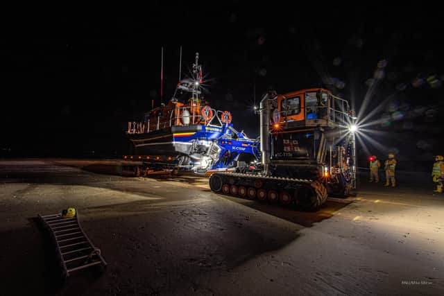 Launching of Bridlington All-Weather Lifeboat. Photo courtesy of RNLI/Mike Milner.