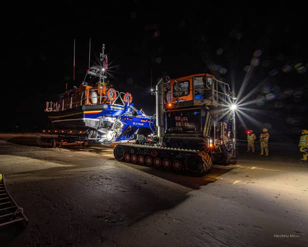 Launching of Bridlington All-Weather Lifeboat. Photo courtesy of RNLI/Mike Milner.