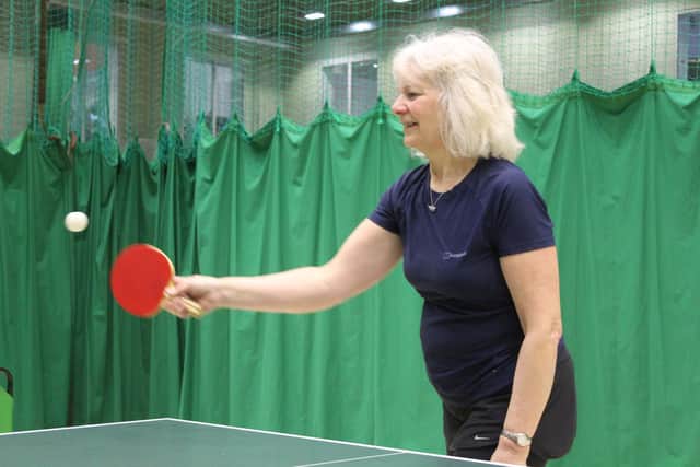 Sandie Edwards bagged a hat-trick for Quality Service in Division Two.
