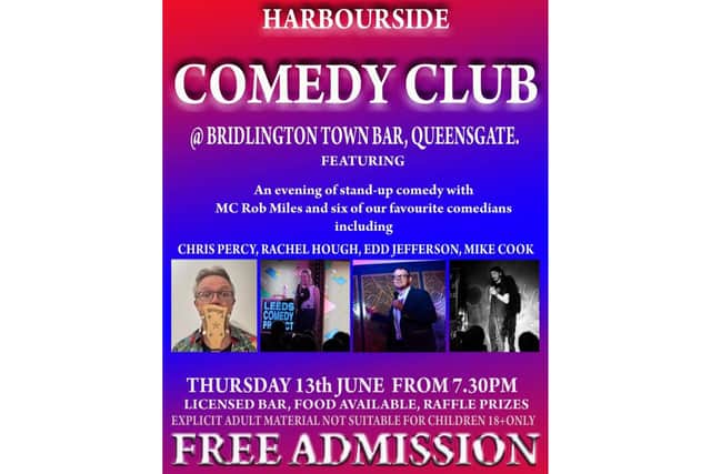 Comedians from all across Yorkshire will be performing at the event, which will also include a special raffle. Photo: Harbourside Theatre Group.