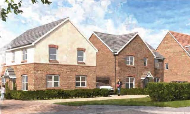 An artist's impression of different house types featuring in a proposed housing in Pickering. Image: Persimmon Homes.