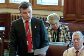 Cllr Leo Hammond, speaking at East Riding of Yorkshire's full Council meeting on Wednesday, January 10. Picture courtesy of East Riding of Yorkshire Council/YouTube.