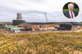 Anglo American's Woodsmith Mine at Sneaton with North Yorkshire Council leader Carl Les pictured, inset.