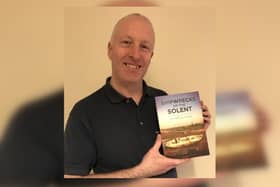 Richard M Jones with his new book Shipwrecks of the Solent.