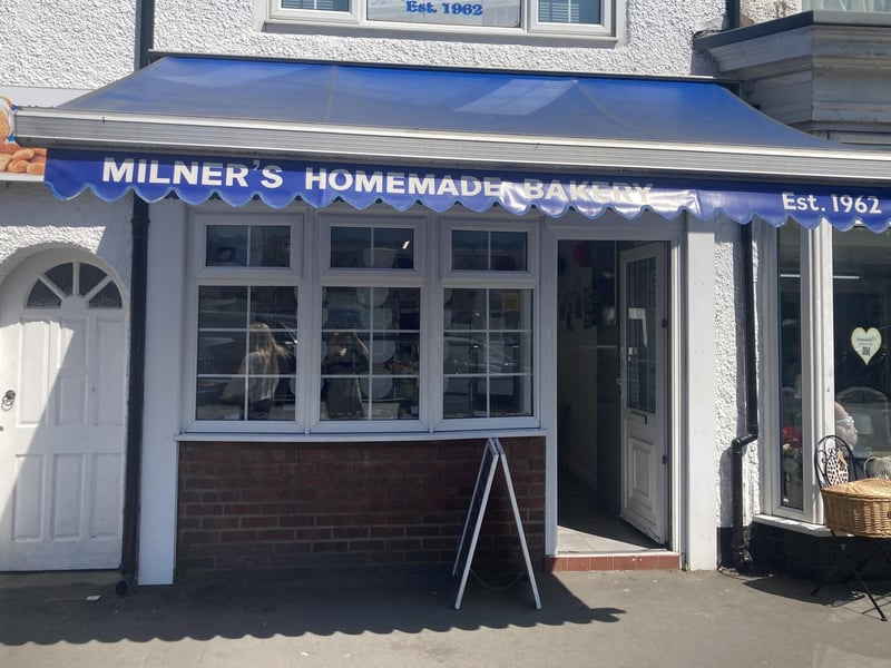 Milner's Homemade Bakery is located on Quay Road in Bridlington. It is a family established homemade bakery that offers fresh sandwiches, bread, pastries and more.