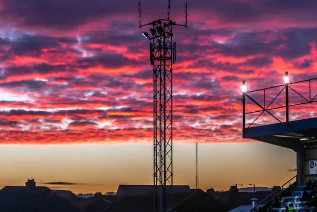 Stunning sunset seen from Whitby Town Football Club - the club is hosting an energy saving event for businesses.
picture by Brian Murfield.