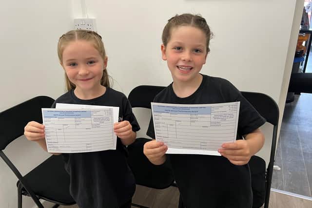Miley and Elvi score Highly Commended in their first annual performance awards at Colebrooke Productions.
