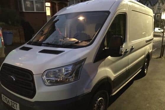 Here is the Ford Transit van which has been stolen by thieves. (Pic: North Yorkshire Police)