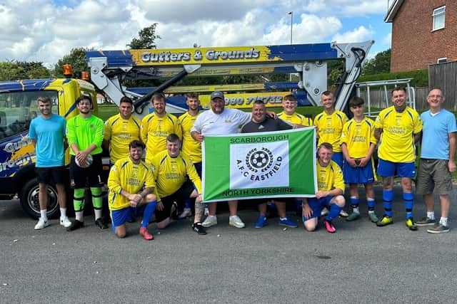 AFC Eastfield are sponsored by Gutters & Grounds.