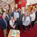 Happy 20th anniversary - North Yorkshire Council’s executive member for health and adult services, Coun Michael Harrison, left, and the corporate director for health and adult services, Richard Webb,  with staff and residents at North Yorkshire’s first Extra Care site, The Orchards, in Brompton, near Northallerton.