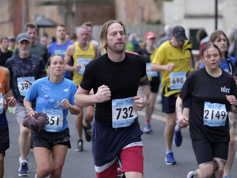 A cluster of runners.