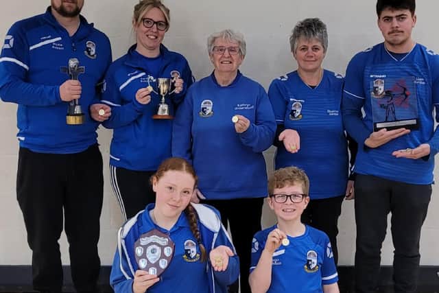 Bridlington Bay Archers show off their Yorkshire trophies.