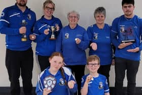 Bridlington Bay Archers show off their Yorkshire trophies.