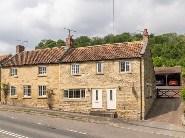 A front view of the appealing Ebberston home.