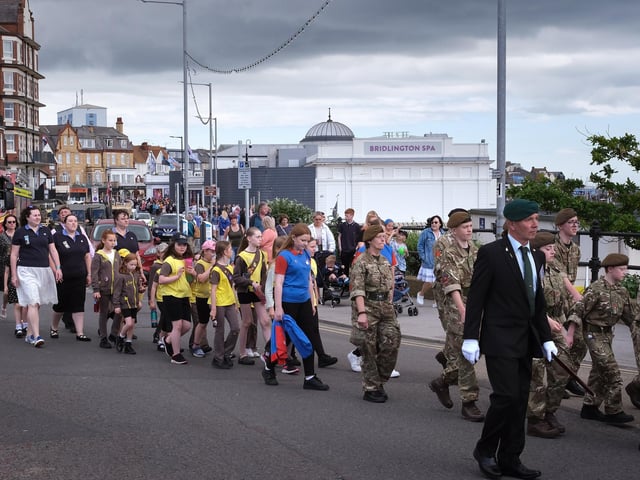 Marching on the Promenade.