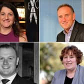 Business Awards judges - clockwise from top left: Tracy Calcraft, Mike Pennington, Louise Perrin and George Roberts