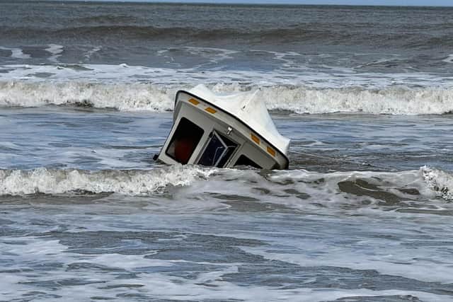The incident occurred on March 28. Photo credit: Bridlington Coastguard.