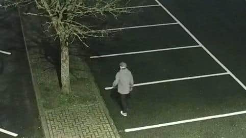 CCTV camera records Les leaving his home in the Dean Road area of Scarborough on December 19.