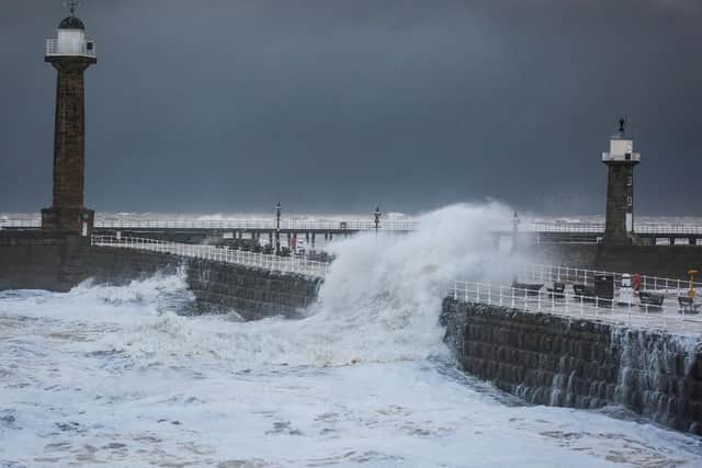 A new flood alert has been issued for the Yorkshire coast, covering Whitby to Filey. Photo: Ceri Oakes.