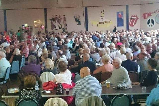 The crowds flock to the Whitby Pavilion for the 60s Weekend Festivals