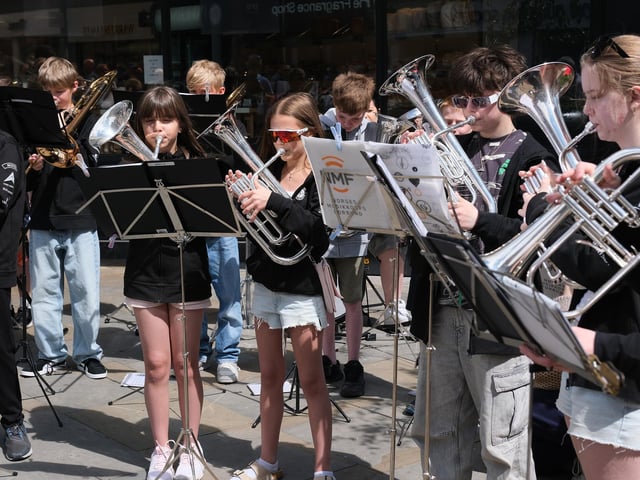 Moster Skolekorps perform a street concert in the town centre - Image: Richard Ponter