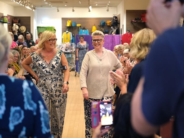 Carol Williamson and Jo Laking take a turn