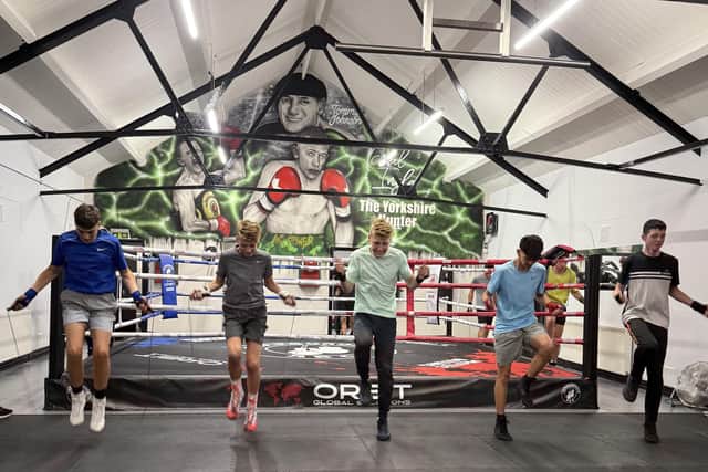 A quartet of Scarborough ABC youngsters in training at the club on opening night.