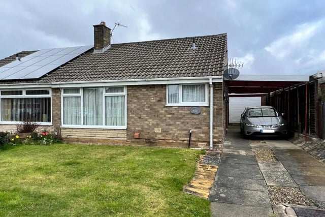This two bedroom, one bathroom semi-detached bungalow is currently for sale with Colin Ellis for £160,000.