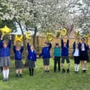 They did it, pupils and staff at Thornton Dale Primary School celebrate their inspection result