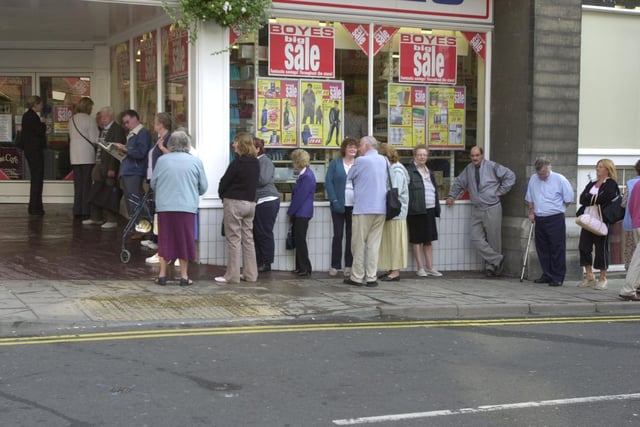 The queue for the Boyes sale was not as long as normal...